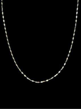 Milor Italy 14K Yellow Gold 2mm Petal, Mirror Link Chain Necklace